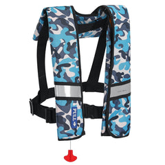 GOTGELIF adult automatic inflatable life jacket with reflective strips, safety and survival gear for boating and water activities.