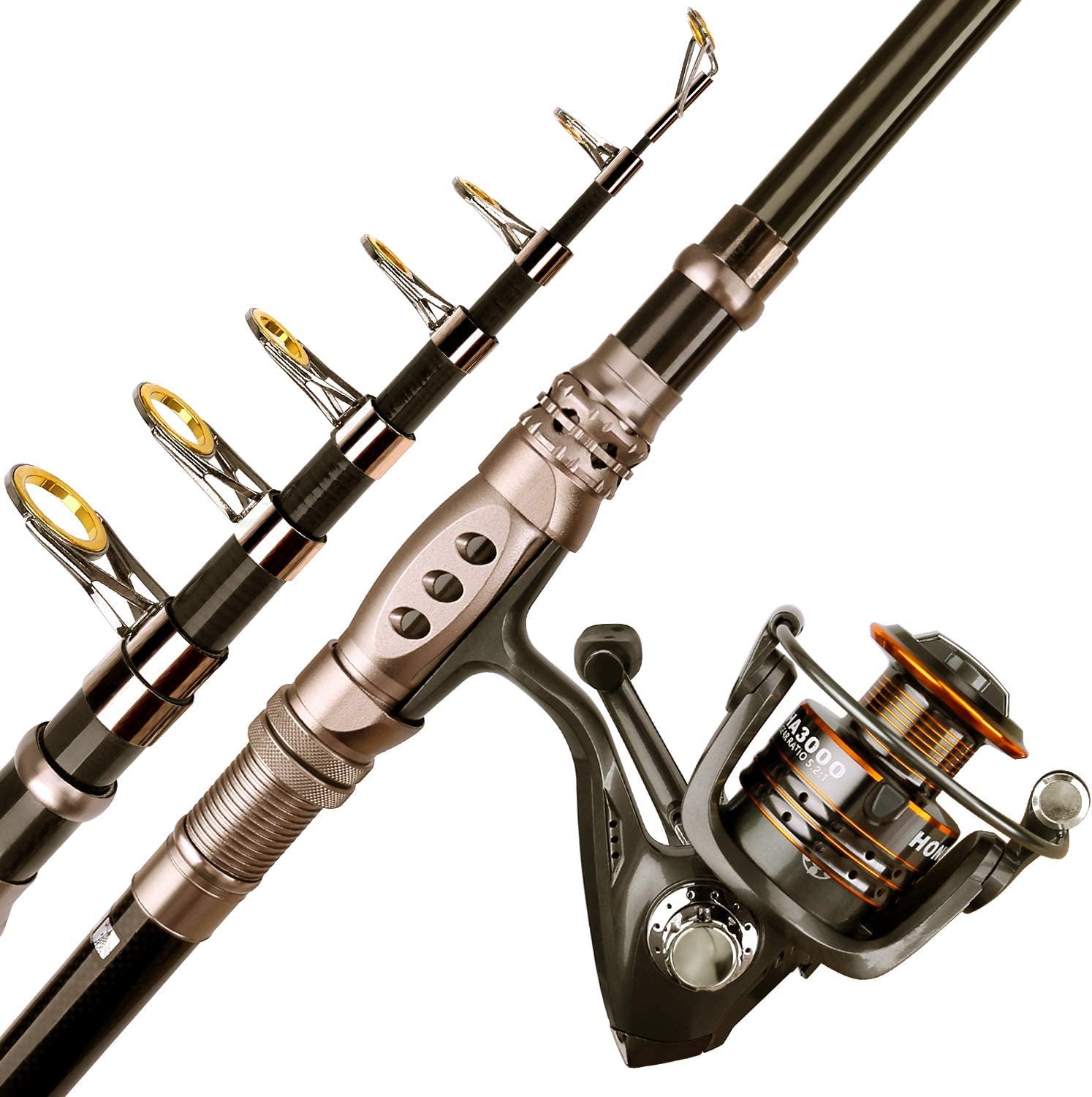 Carbon Fiber Telescopic Fishing Rod and Reel Combo for Saltwater and Freshwater Fishing - Peak Performance Outfitters