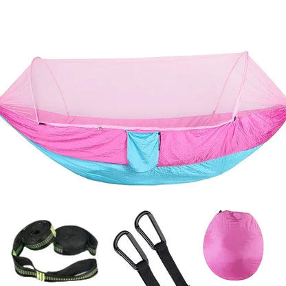 2023 Portable Camping Hammock with Mosquito Net and Pop-Up Light - Peak Performance Outfitters