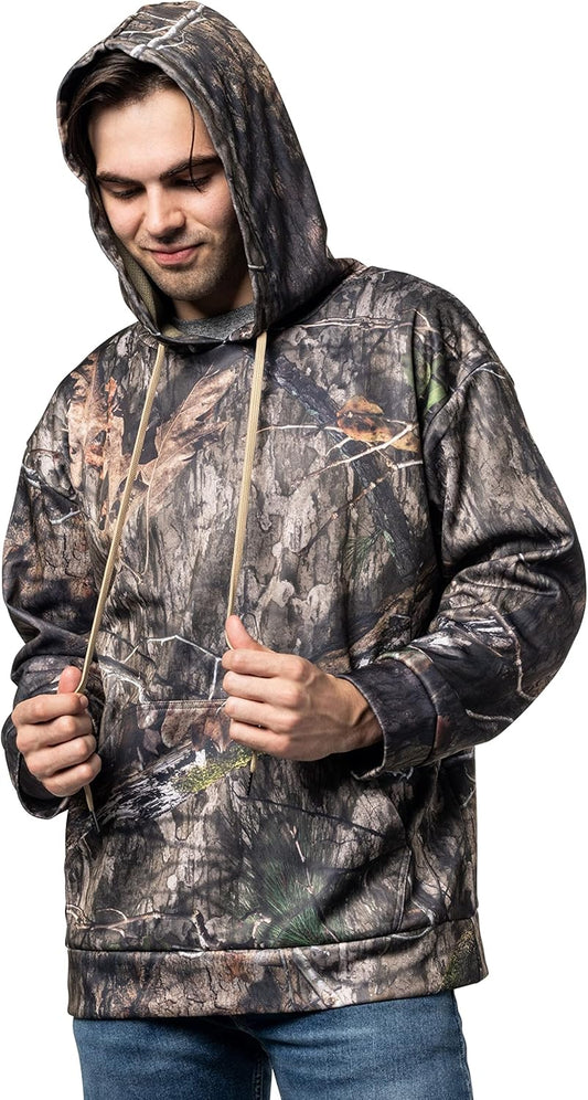 Shadow Grass Blades Mossy Oak Camo Performance Fleece Hoodie - Peak Performance Outfitters