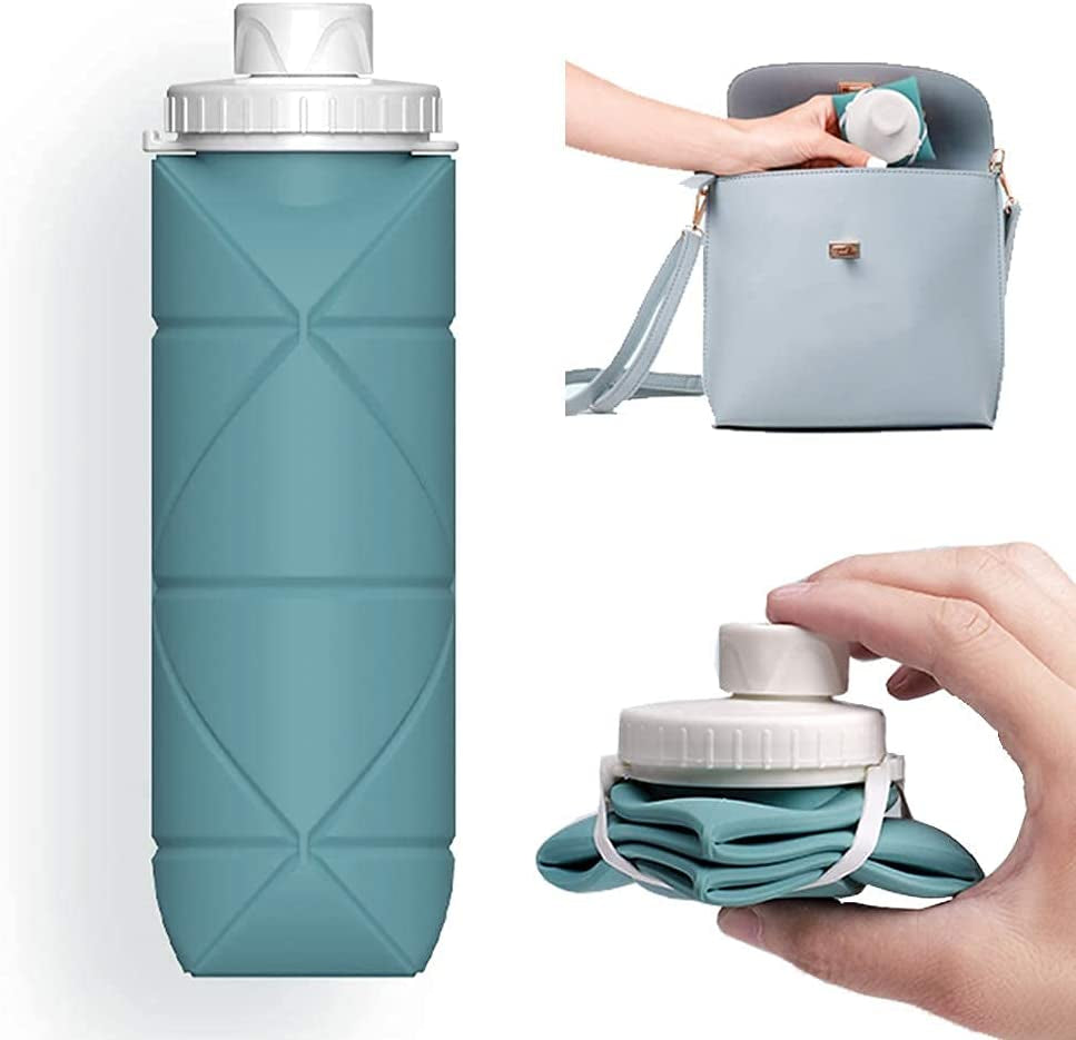 Collapsible Reusable Silicone Water Bottles with Valve for Hiking - Peak Performance Outfitters