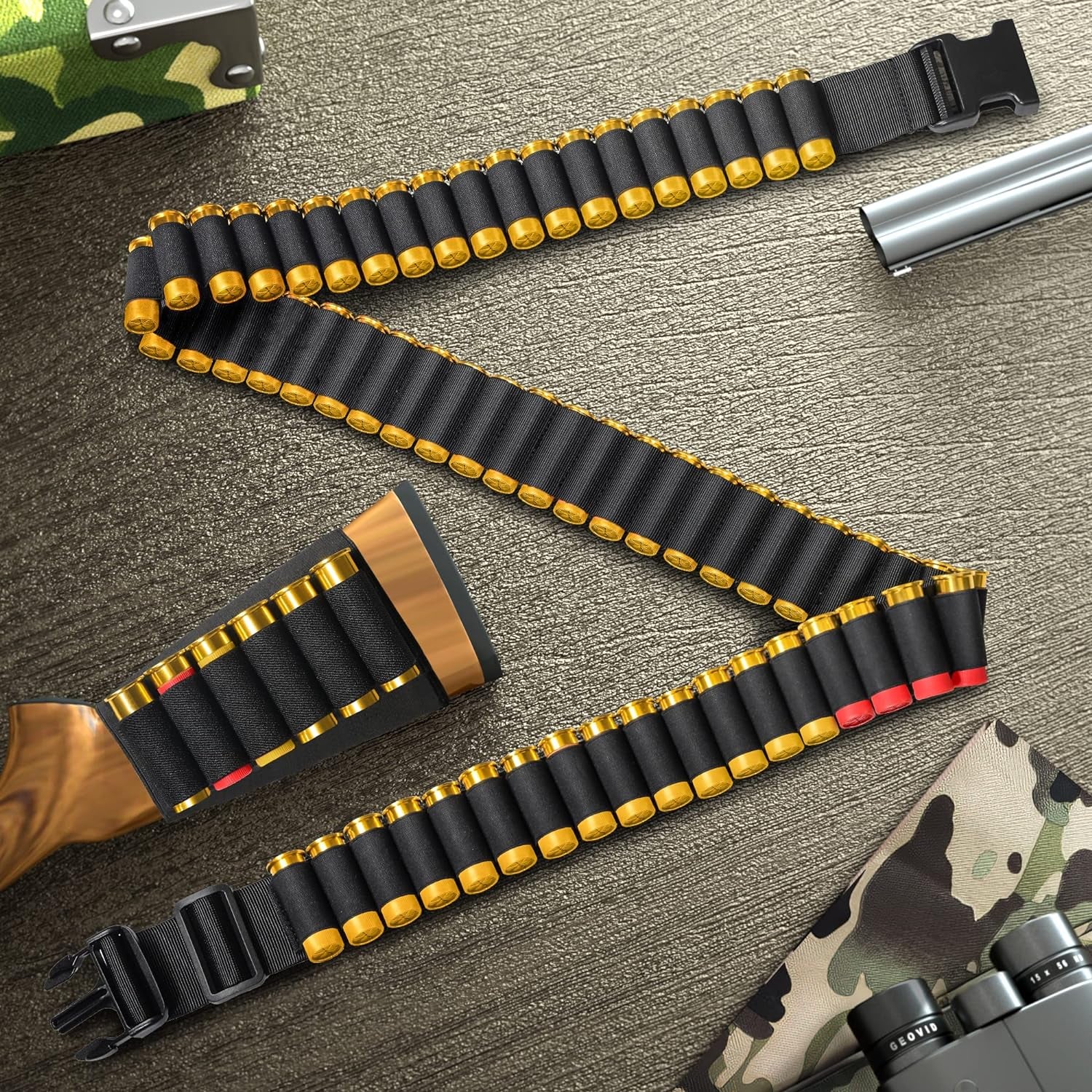 Adjustable Tactical Shotgun Shell Bandolier with Optional Shotgun Shell Holders for Hunting - Peak Performance Outfitters