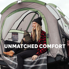 Backroadz Truck Bed Camping Tent with Waterproof Coating - Comfortable and Spacious 2 Person Tent for Full Size and Long Beds - Peak Performance Outfitters