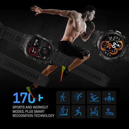 CARBINOX Blaze Smart Watch with GPS – Rugged Fitness Trackers, IP69K Waterproof, 170+ Sports Modes, Gorilla Glass, Make/Receive Calls, Android & Ios Compatible