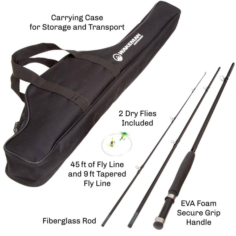 8-Foot Fly Fishing Combo Set with Carrying Bag