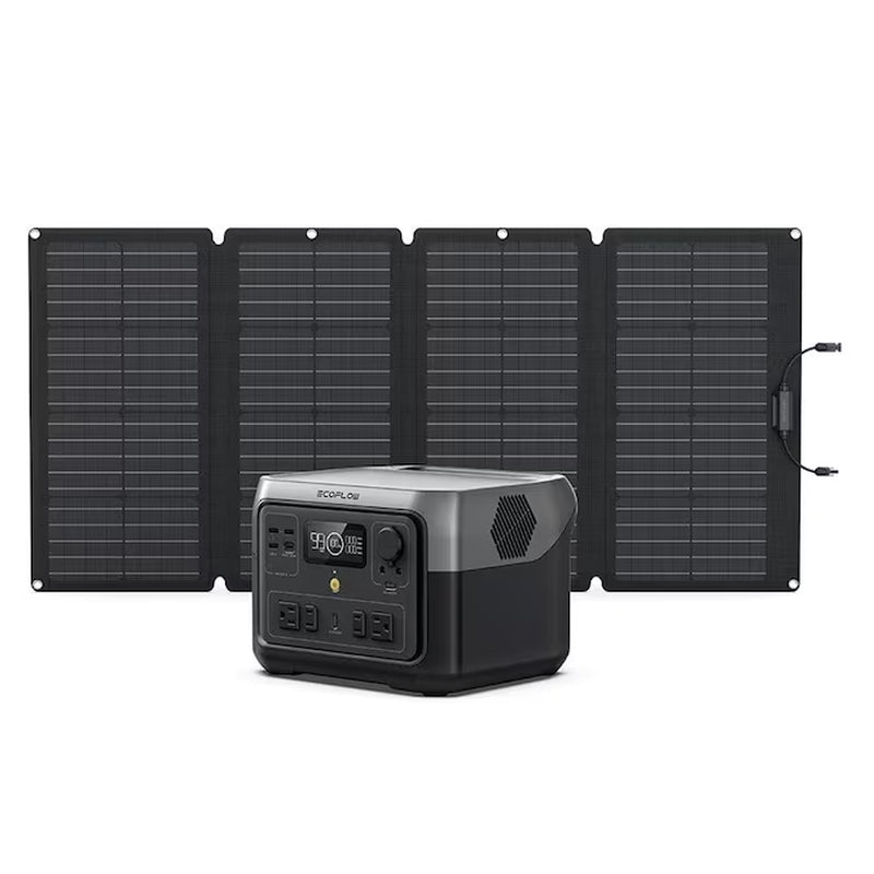 Portable Power Station with 500-Watt Capacity and 1 Solar Panel Included - Peak Performance Outfitters