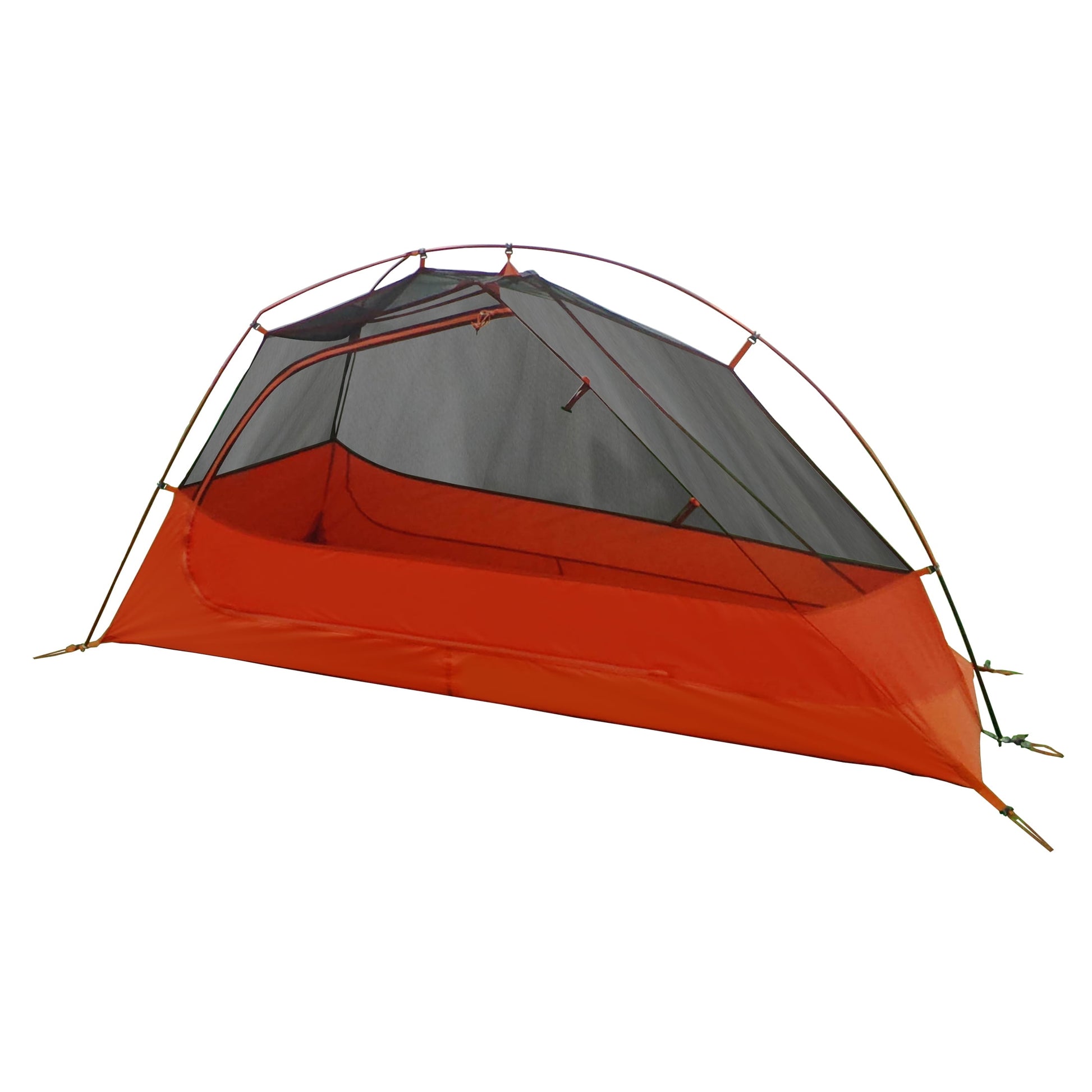 Single-Person Lightweight Backpacking Tent, 82 x 51 Inches, 3.65 lb Carry Weight, Orange - Peak Performance Outfitters