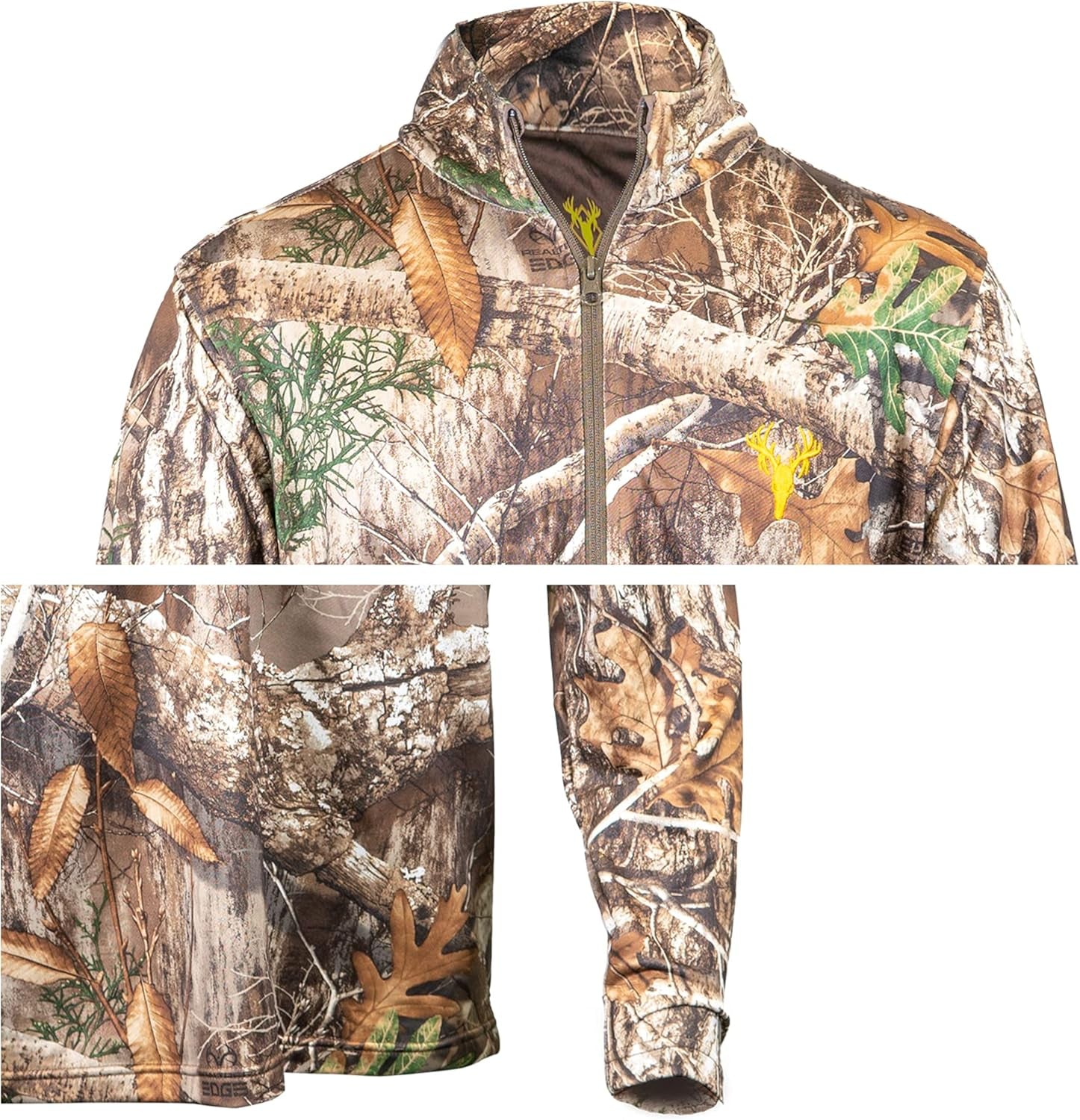 Men's Camouflage 1/4 Zip Performance Shirt - Peak Performance Outfitters