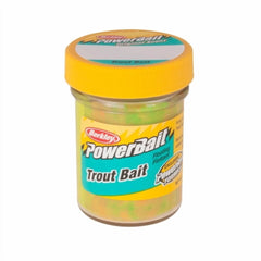 Three packs of Powerbait Trout Fishing Dough Bait in colorful containers, ideal for freshwater trout fishing tackle.