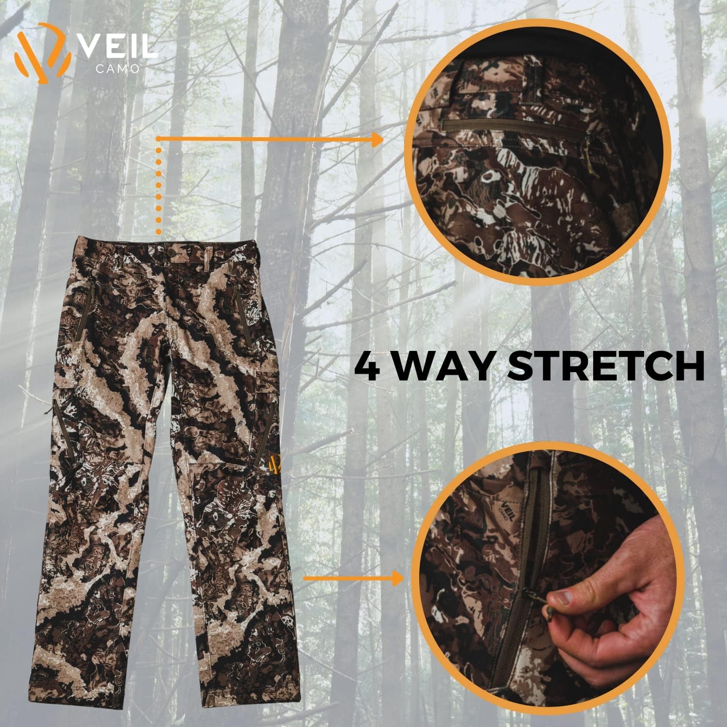 Men's Field Pant - Water Resistant Hunting Pants with 4-Way Stretch Movement - Peak Performance Outfitters