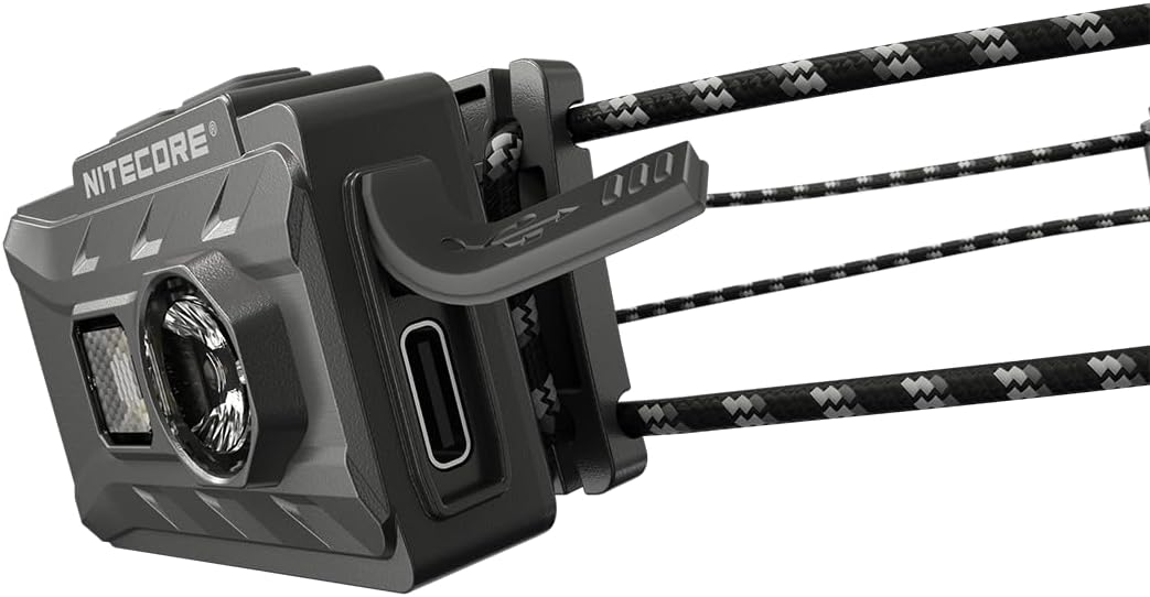 Nitecore NU20 Classic Ultralight Headlamp, 360 Lumen USB-C Rechargeable Lightweight for Backpacking, Camping, Running with Auxilary White and Red Light
