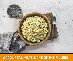 Peak Refuel trail food variety pack featuring freeze-dried backpacking meals with real meat, high protein, quick prep for camping.