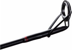 Penn Rampage boat spinning fishing rod, lightweight and durable, with comfortable grip and high-quality reel seat for saltwater fishing.