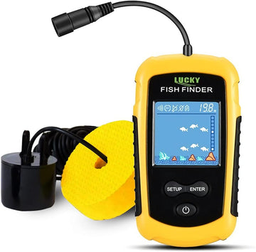 Lucky portable fish finder with wireless sonar transducer