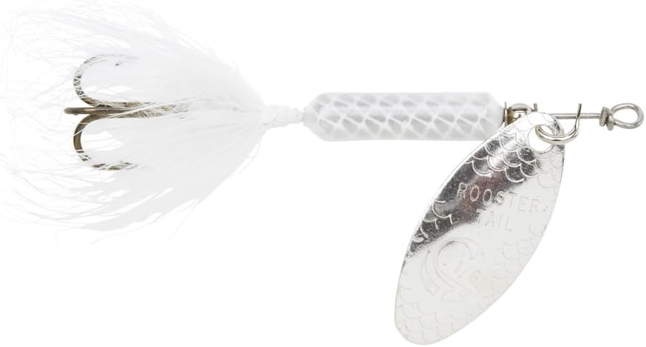 Yakima Bait Rooster Tail inline spinner with pulsing marabou hackle tail for trout and bass fishing