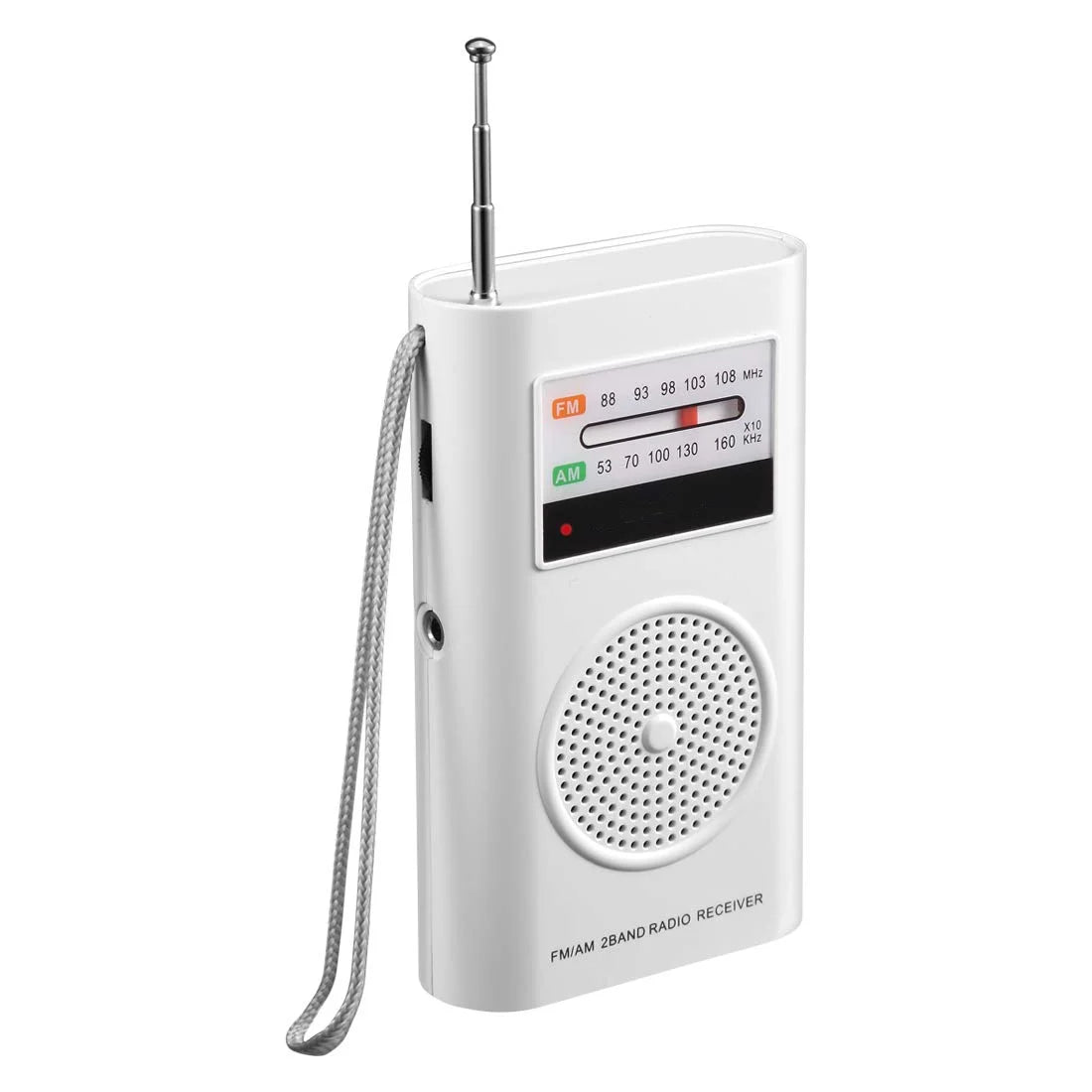 Portable AM FM Radio with Superior Reception and Headphone Jack - White - Peak Performance Outfitters