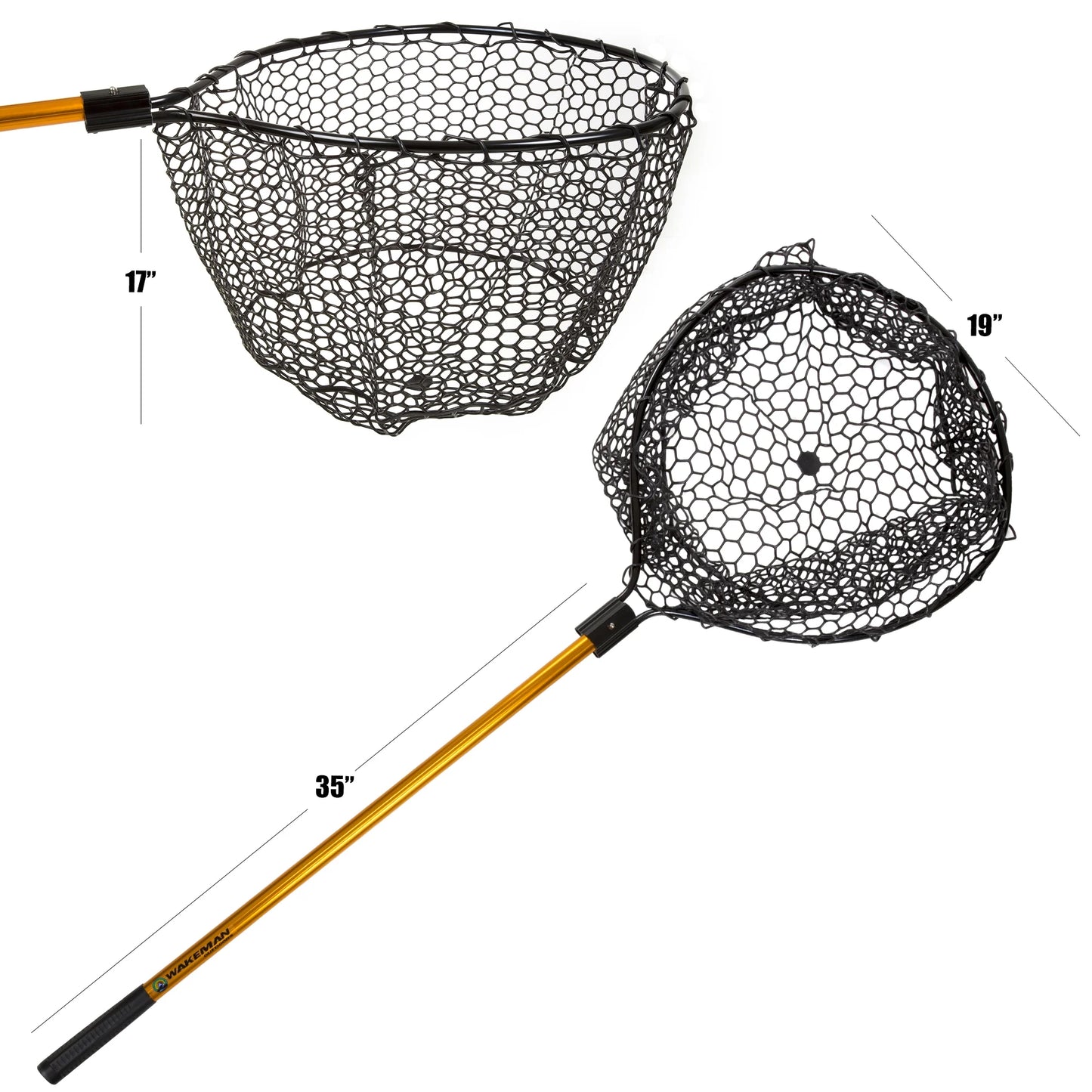 Wakeman 56-Inch Retractable Fishing Net with Telescopic Pole - Gold - Peak Performance Outfitters