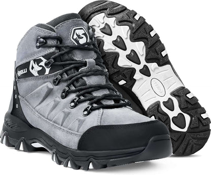 Foxelli Men’S Hiking Boots – Waterproof Breathable & Lightweight Suede Leather Hiking Boots for Men