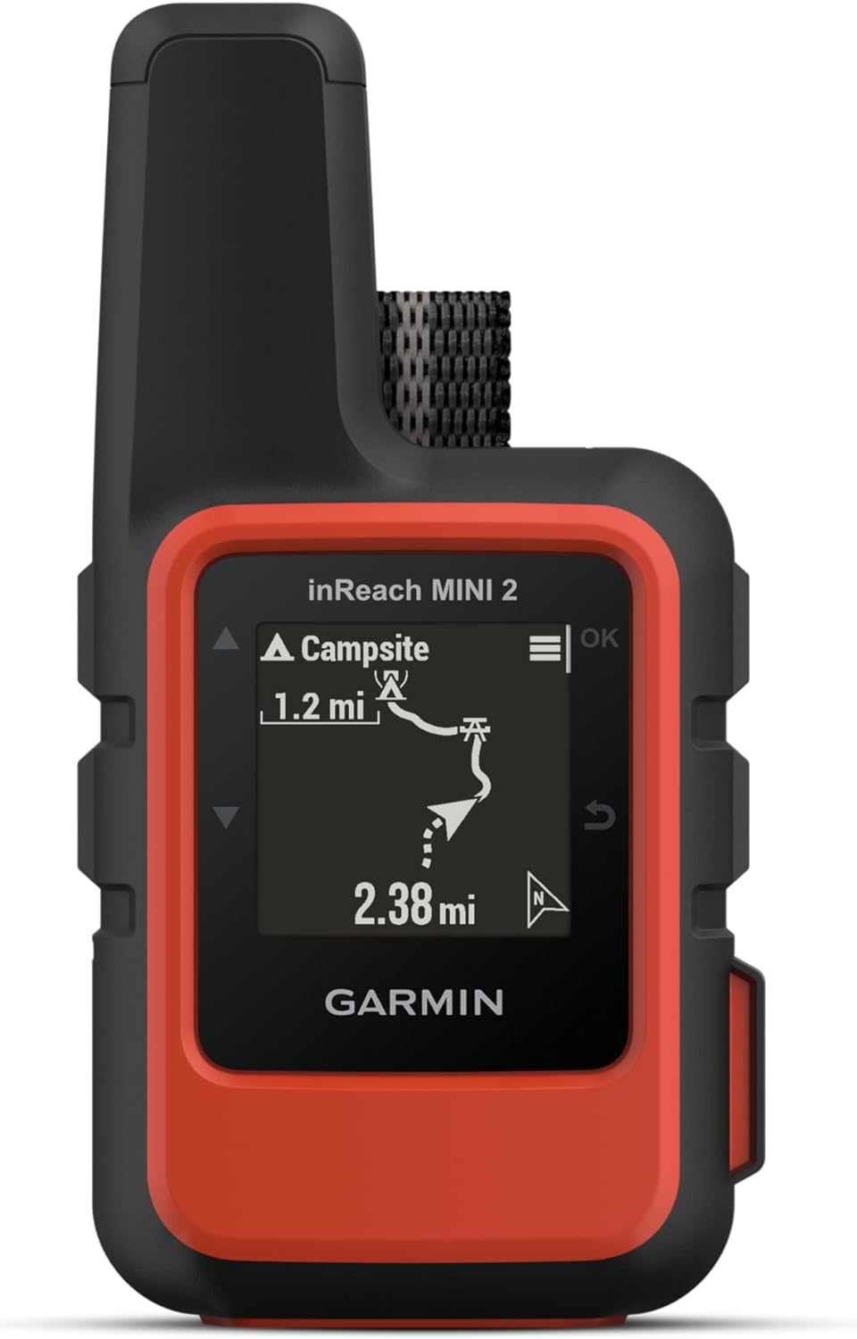 Garmin inReach Mini 2 Satellite Communicator, Lightweight Compact Rugged Design, Portable GPS Handheld for Hiking, Two-Way Text Messaging Device Bundle with Accessories (Flame Red)