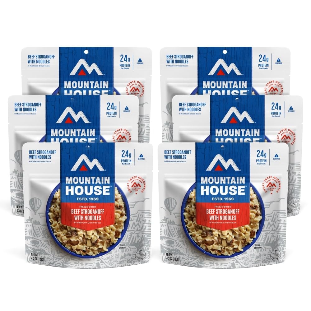 Mountain House Beef Stroganoff - Freeze-Dried Pouches (6-Pack)