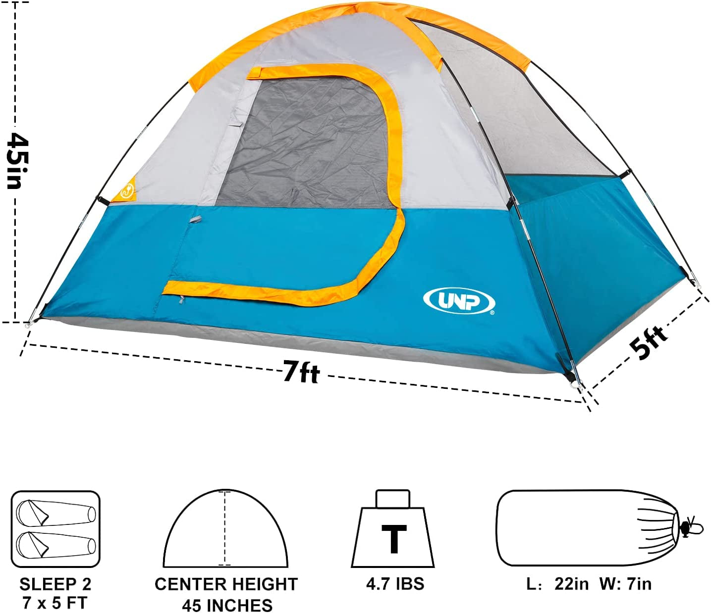 2-Person Waterproof and Windproof Camping Tent with Rainfly - Easy Setup Portable Dome Tent for Camping - Peak Performance Outfitters