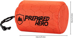Prepared Hero Survival Bag - 2 Pack - Emergency Sleeping Bag, Thermal Bivy Sack for Camping, Hiking, Outdoor. Lightweight, Portable, Survival Shelter.