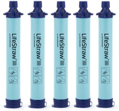 LifeStraw personal water filter for hiking, camping, and emergency preparedness, showing compact hydration gear with straw design