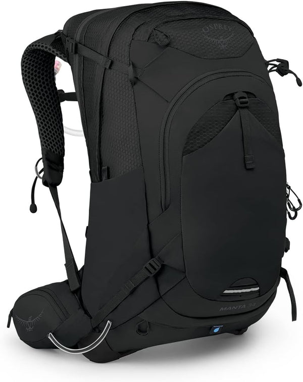 Osprey Manta 34L Men's Hiking Backpack with Hydraulics Reservoir, Black