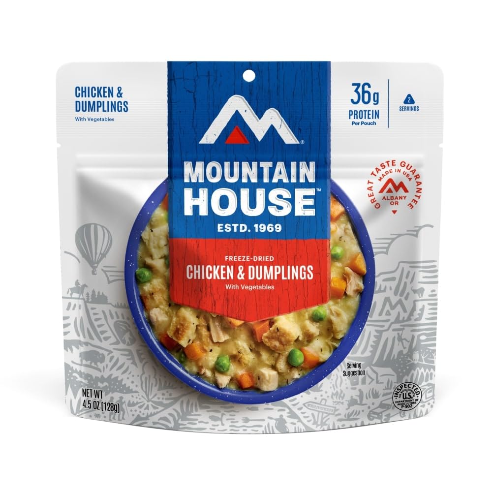 Mountain House Chicken & Dumplings Freeze Dried Backpacking & Camping Food  -6-Pack