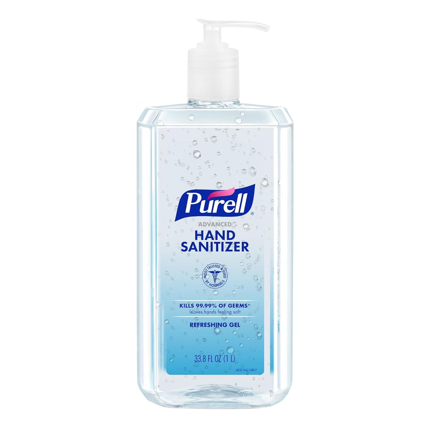 PURELL Advanced Hand Sanitizer 1-liter pump with 70% ethyl alcohol for camp hygiene