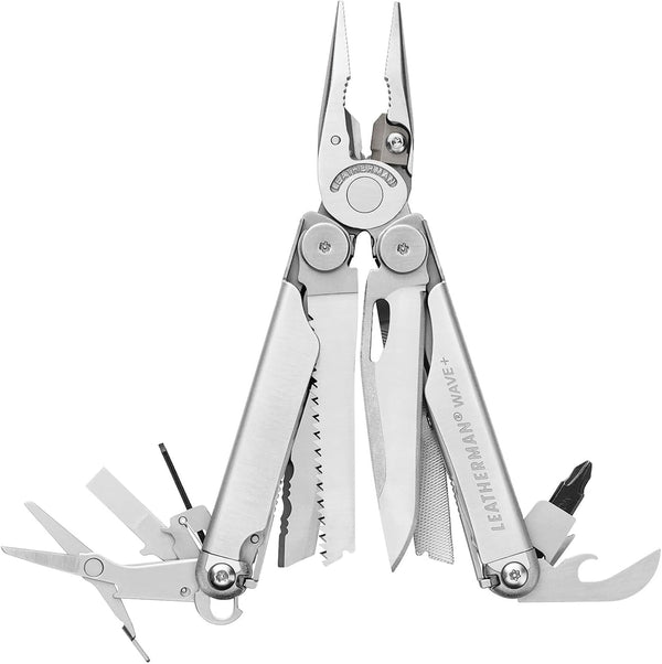 Leatherman Wave Plus multi-tool 18 tools with outside-accessible blade for EDC and field