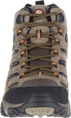 Merrell men's Moab 2 Mid waterproof hiking boot with rugged leather upper and sturdy rubber outsole for outdoor trekking.