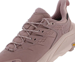 HOKA ONE ONE Kaha 2 Low GTX unisex hiking shoes with durable black and gray design, rugged outsole, and waterproof GORE-TEX material.
