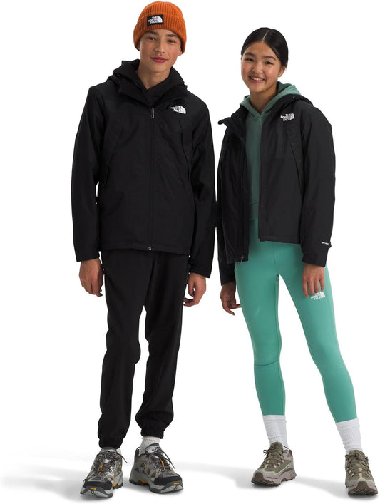 THE NORTH FACE Teen Antora Triclimate Jacket  - Waterproof Shell, Inner Fleece Layer, Adjustable Hood With Rain Guard Tunnel