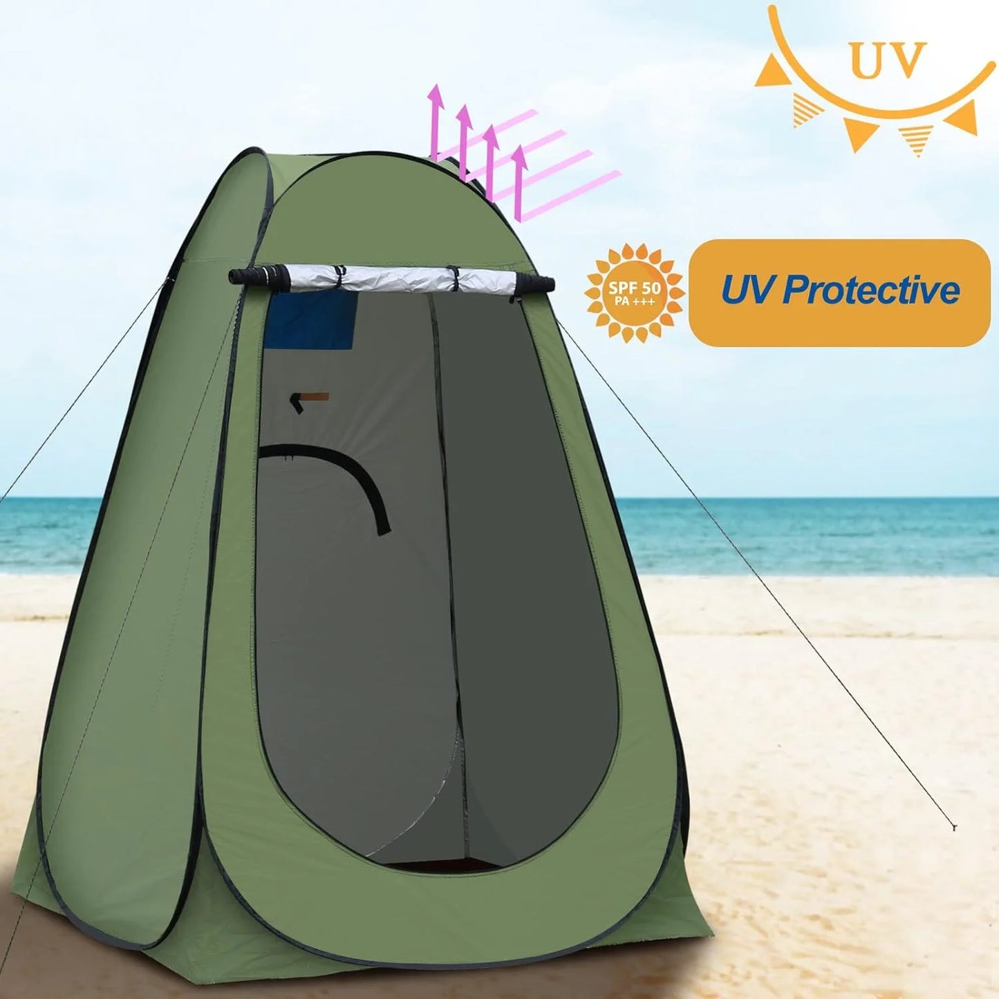 Portable Outdoor Privacy Tent with Carrying Bag - Green - Peak Performance Outfitters