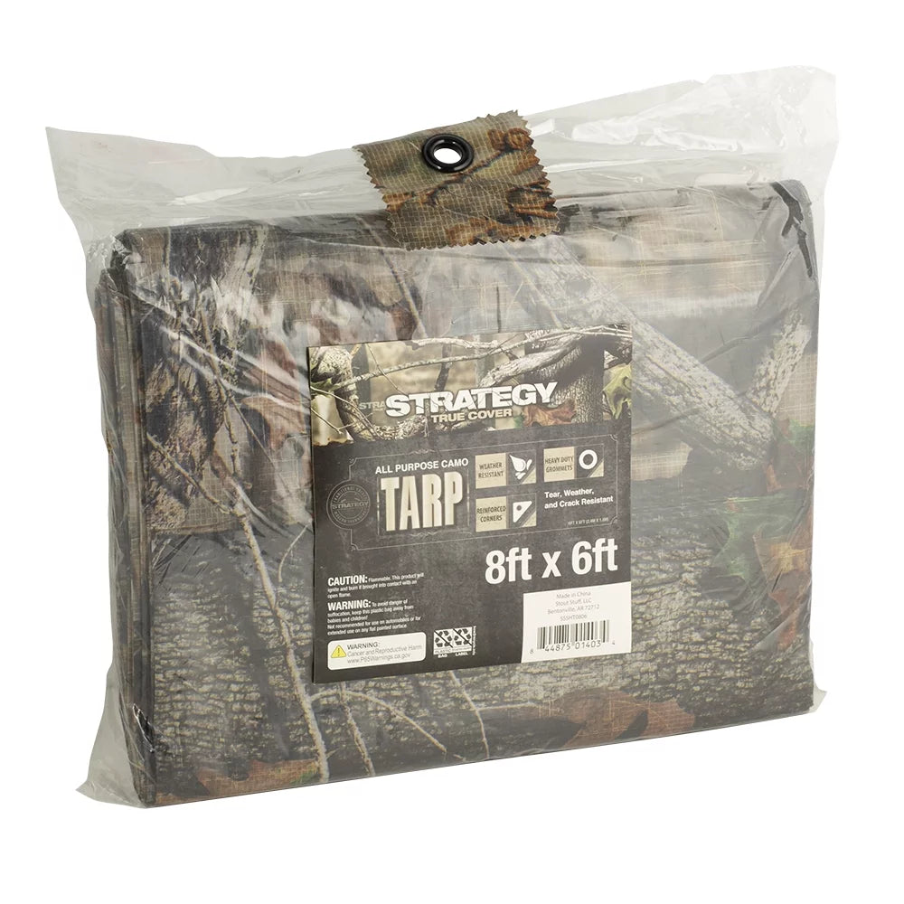 Durable Weather-Resistant All-Purpose Camouflage Tarp 8' x 6' - Peak Performance Outfitters