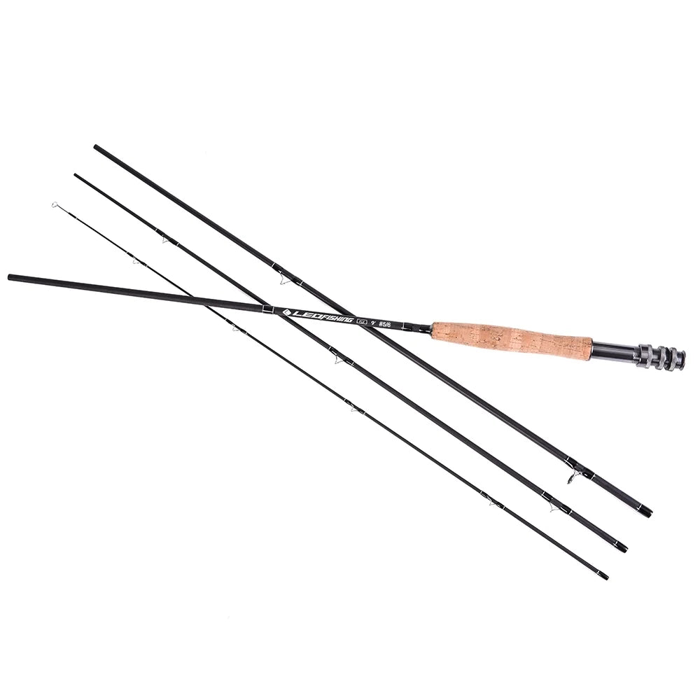9' Fly Fishing Rod and Reel Combo with Carry Bag 10 Flies Complete Starter Package Fly Fishing Kit