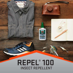 Repel 100 Insect Repellent, 4 Ounces, with DEET, 10-Hour Protection Long-Lasting Insect Repellent Pump Spray Repels Mosquitoes, Ticks, Gnats, Biting Flies, Chiggers and Fleas