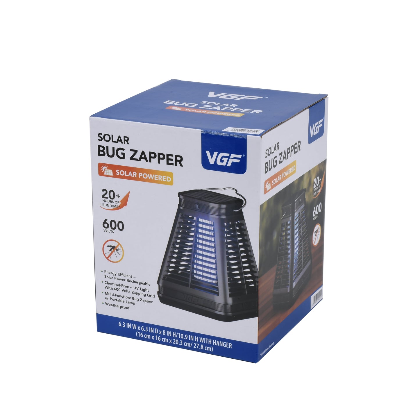 Portable Black Solar Power Bug Zapper with LED Lamp Light Bulb - Insect Eliminator & Mosquito Killer - Peak Performance Outfitters