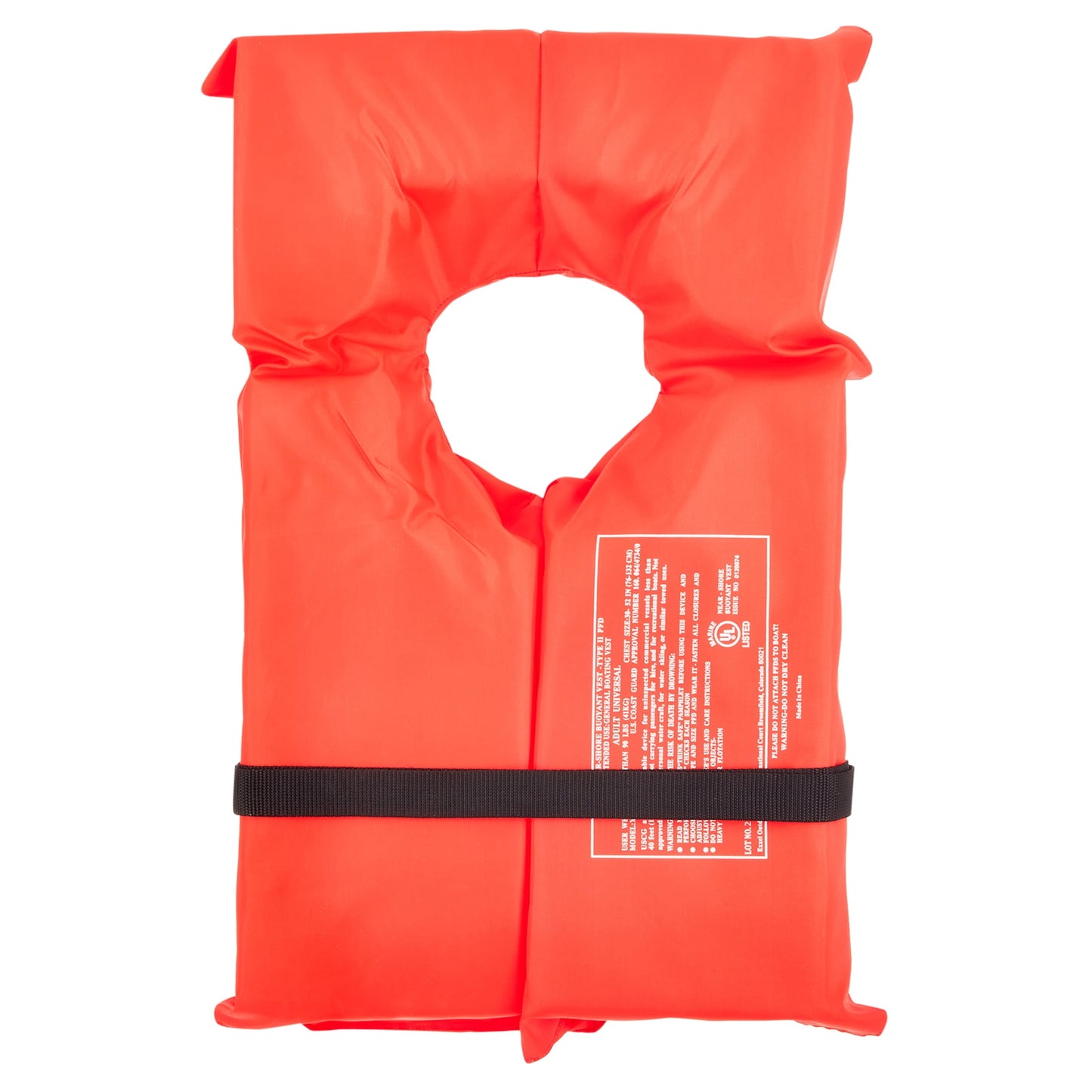 Adult Orange U.S. Coast Guard Approved Type II Life Jacket - Peak Performance Outfitters