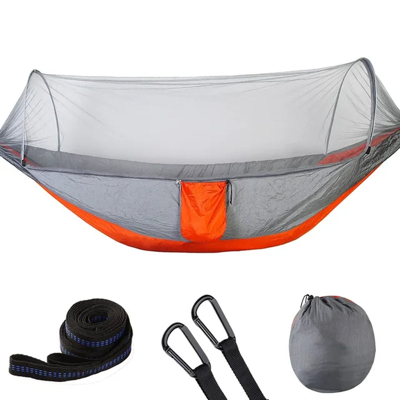 2023 Portable Camping Hammock with Mosquito Net and Pop-Up Light - Peak Performance Outfitters