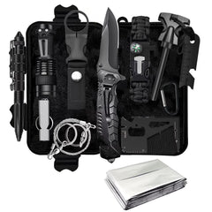 12-in-1 outdoor survival kit with first aid SOS and emergency tools