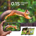 48MP 4K Solar Trail Camera with Night Vision, Motion Activation, and Waterproof Design for Hunting Game