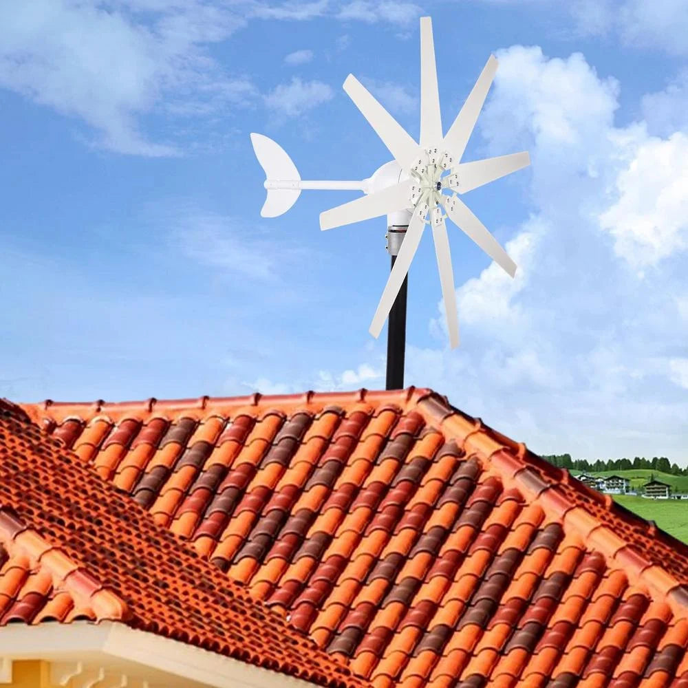 Wind Generator Kit 12000W Wind Generators Home Use Silent Wind Turbine Generator Kit Small Wind Turbines IP66 Waterproof Efficient Energy for Home First-Rate