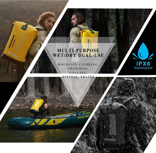 Waterproof floating dry backpack for kayaking — 20L 30L 40L options
