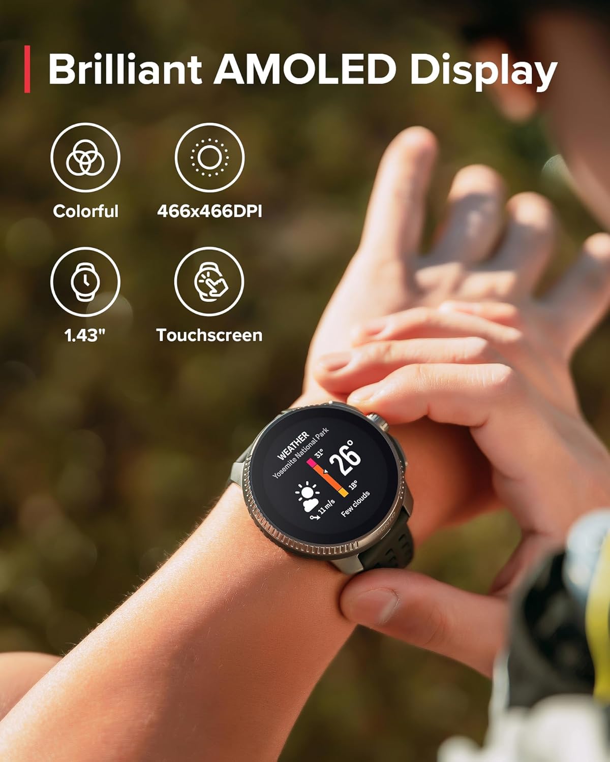 Suunto Race GPS sports watch with AMOLED color screen and multi-band GNSS