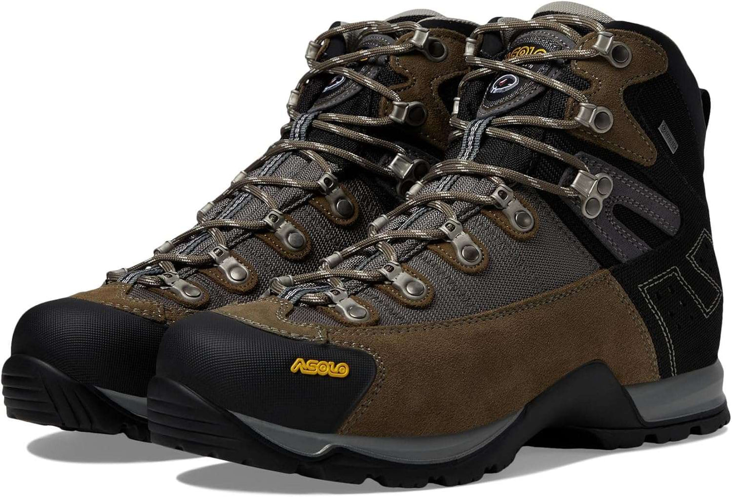 ASOLO Men's FUGITIVE GTX Water-Resistant Breathable Suede Nylon Trekking Low Ankle Hiking Boots  - Toe Rubber Cap