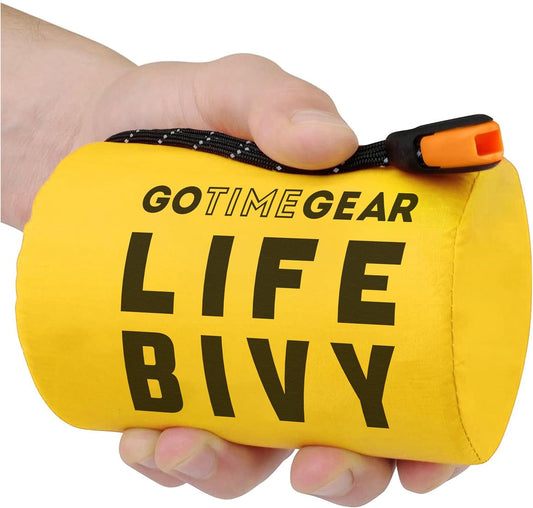 Life bivy emergency survival sleeping bag in reflective mylar