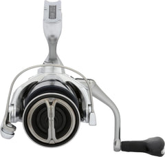Shimano Stradic FM outdoor gear reel with black handle and metal body, designed for durable fishing or outdoor use.