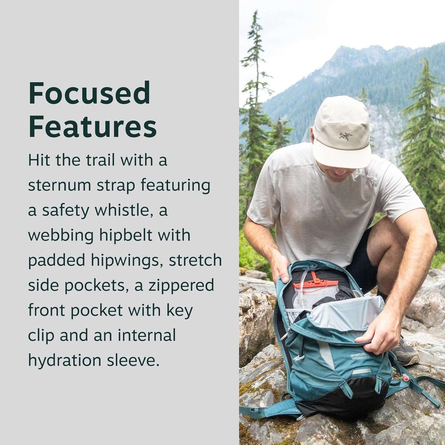 Osprey Sportlite Lightweight Hiking Backpack with Hydraulics Reservoir
